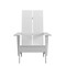 Merrick Lane Piedmont Modern 2 Slat Back All-Weather Poly Resin Wood Adirondack Chair